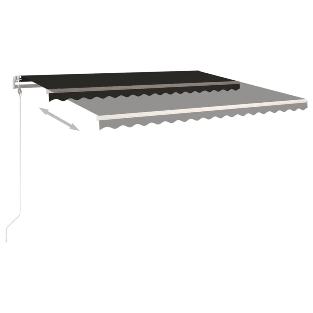 Markise Automatisch Einziehbar 450x350 cm Anthrazit
