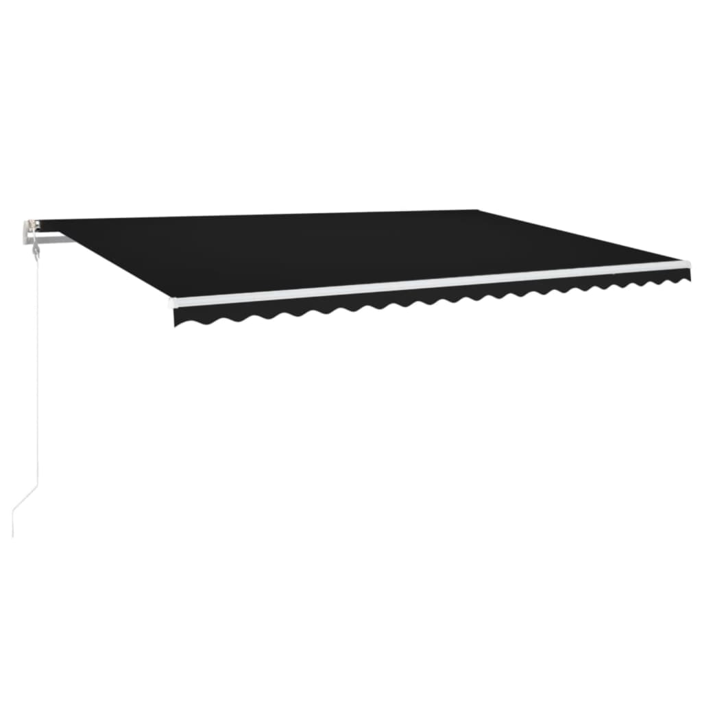 Markise Automatisch Einziehbar 500x350 cm Anthrazit