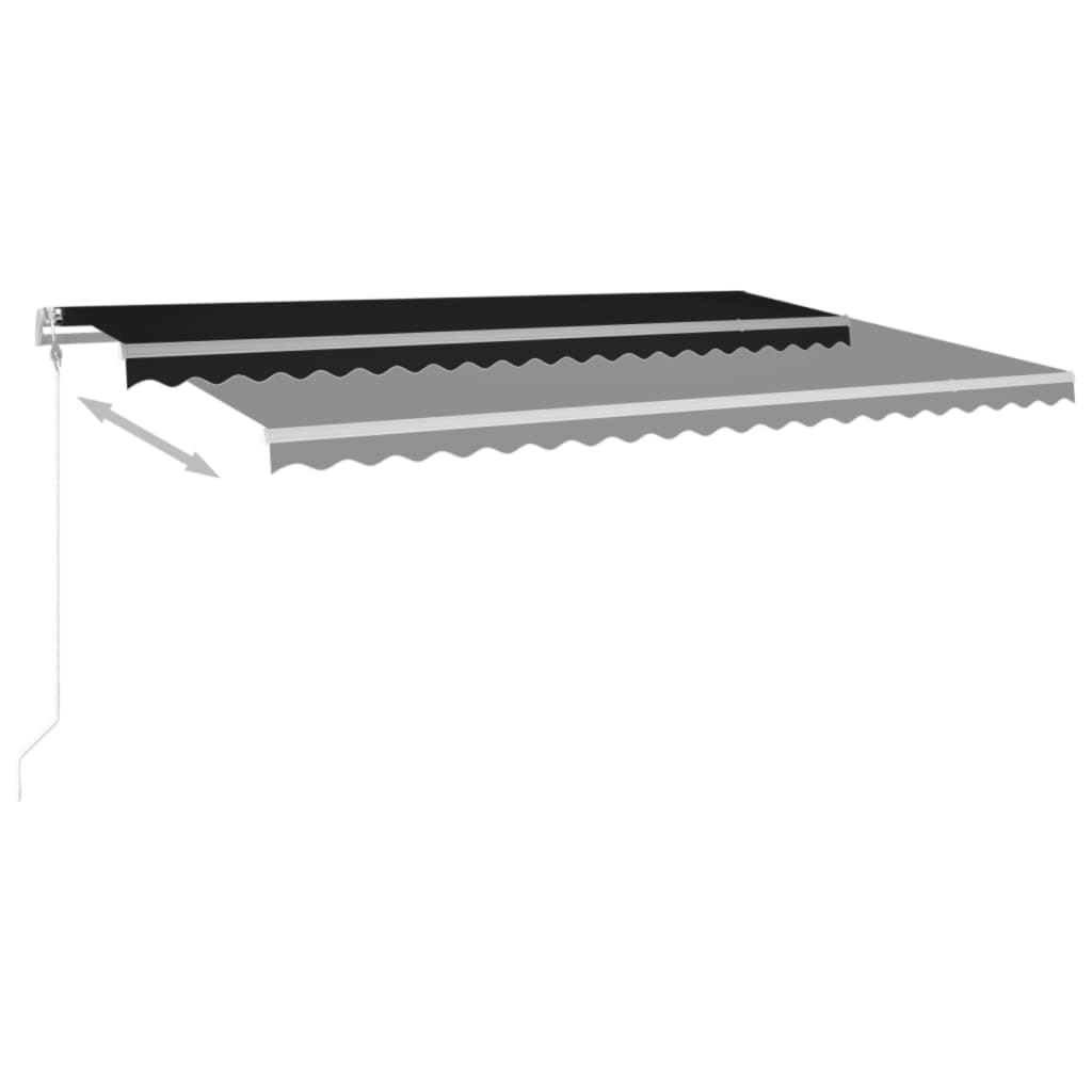 Markise Automatisch Einziehbar 500x350 cm Anthrazit
