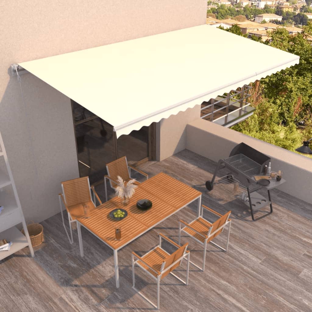 Markise Automatisch Einziehbar 600x350 cm Creme