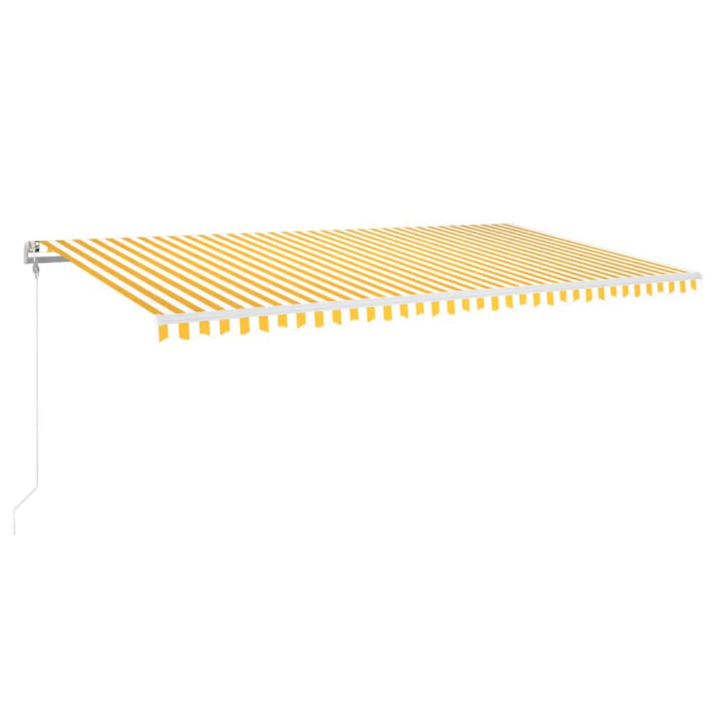 Markise Automatisch Einziehbar 600x350 cm Gelb und Weiß