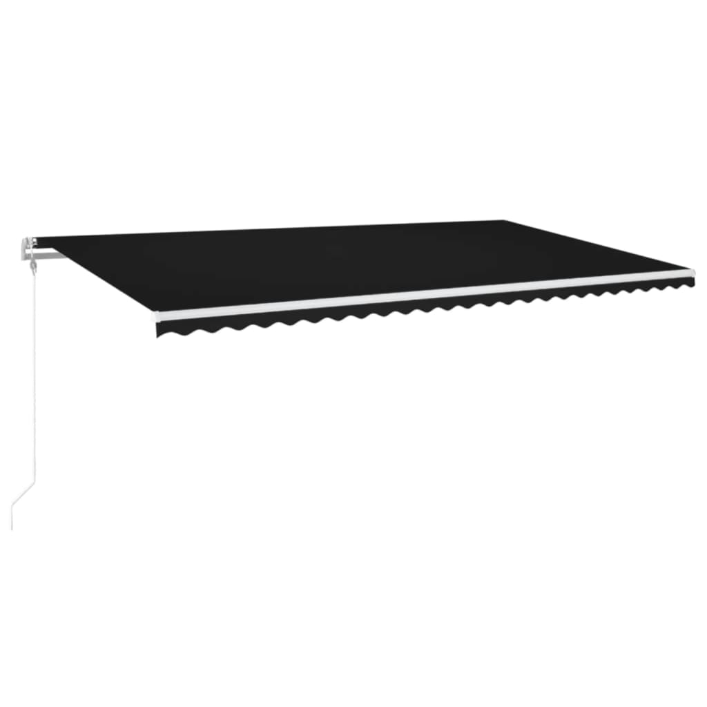 Markise Automatisch Einziehbar 600x350 cm Anthrazit