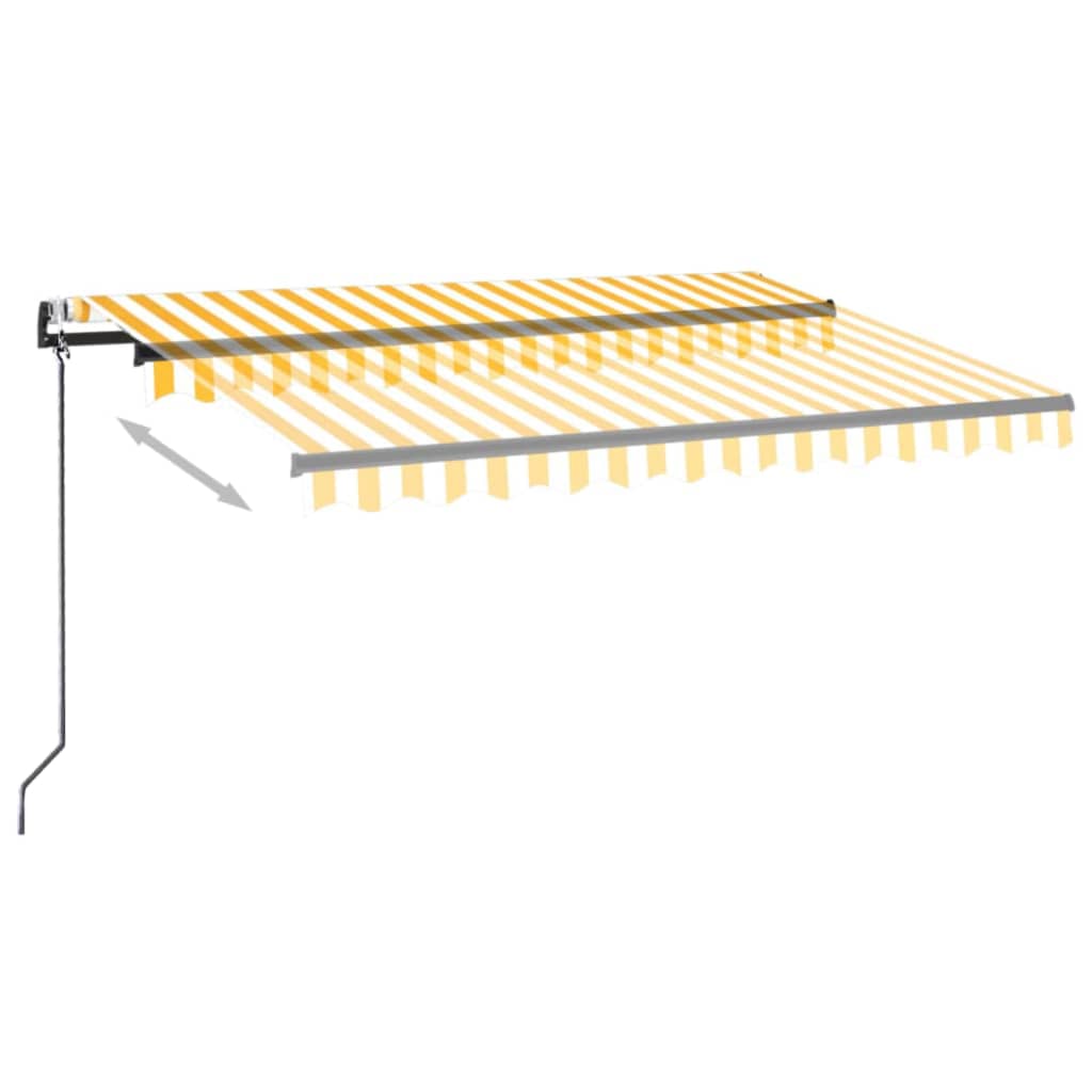 Markise Automatisch Einziehbar 300x250 cm Gelb und Weiß