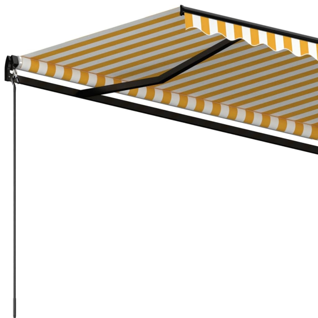 Markise Automatisch Einziehbar 300x250 cm Gelb und Weiß