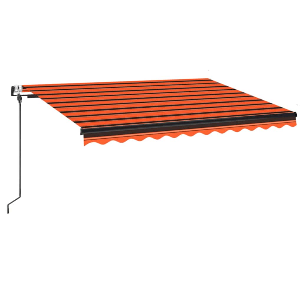 Markise Automatisch Einziehbar 300x250 cm Orange und Braun