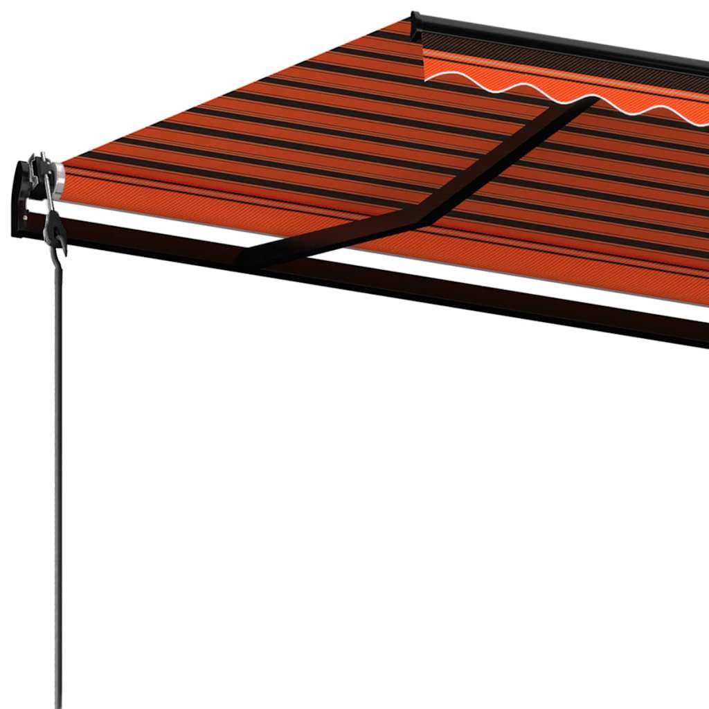 Markise Automatisch Einziehbar 300x250 cm Orange und Braun