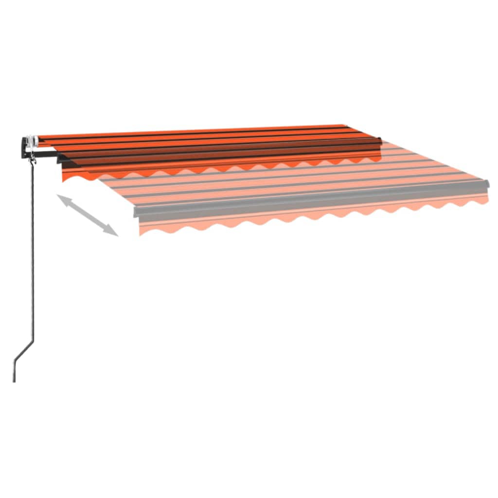 Markise Automatisch Einziehbar 350x250 cm Orange und Braun