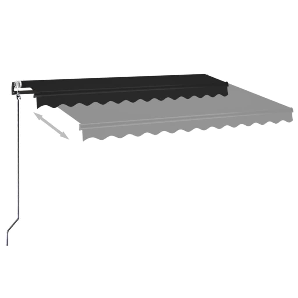 Automatische Markise mit LED & Windsensor 350x250 cm Anthrazit