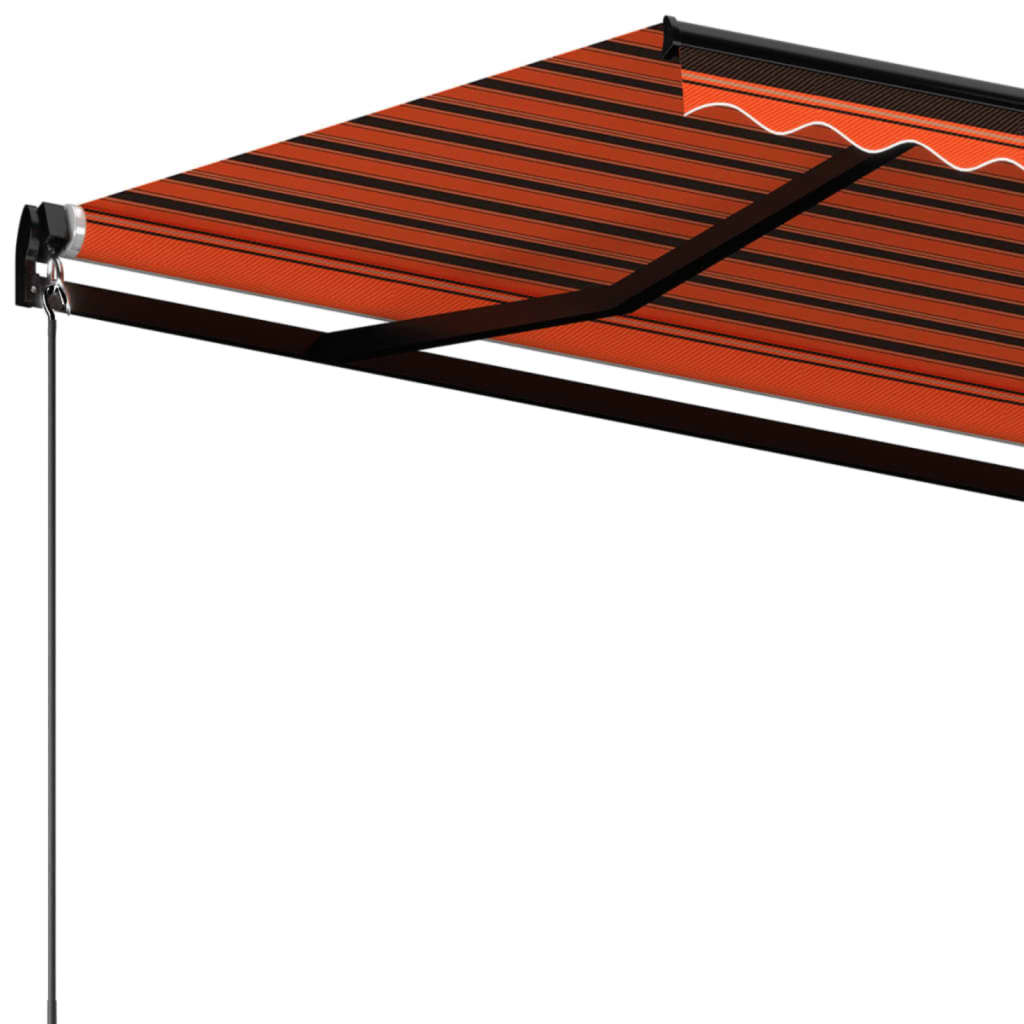 Markise Manuell Einziehbar 400x300 cm Orange und Braun