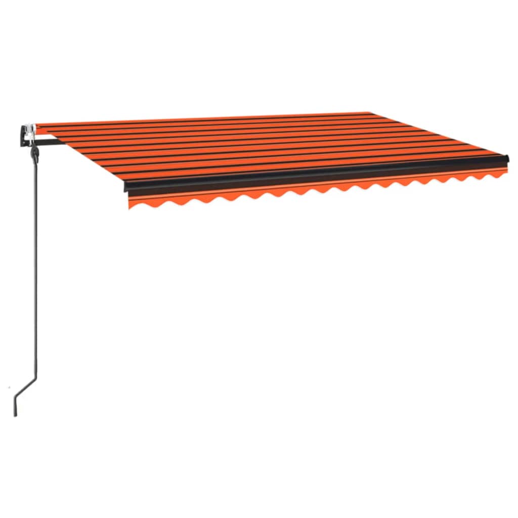 Automatische Markise mit LED & Windsensor 400x300 Orange/Braun