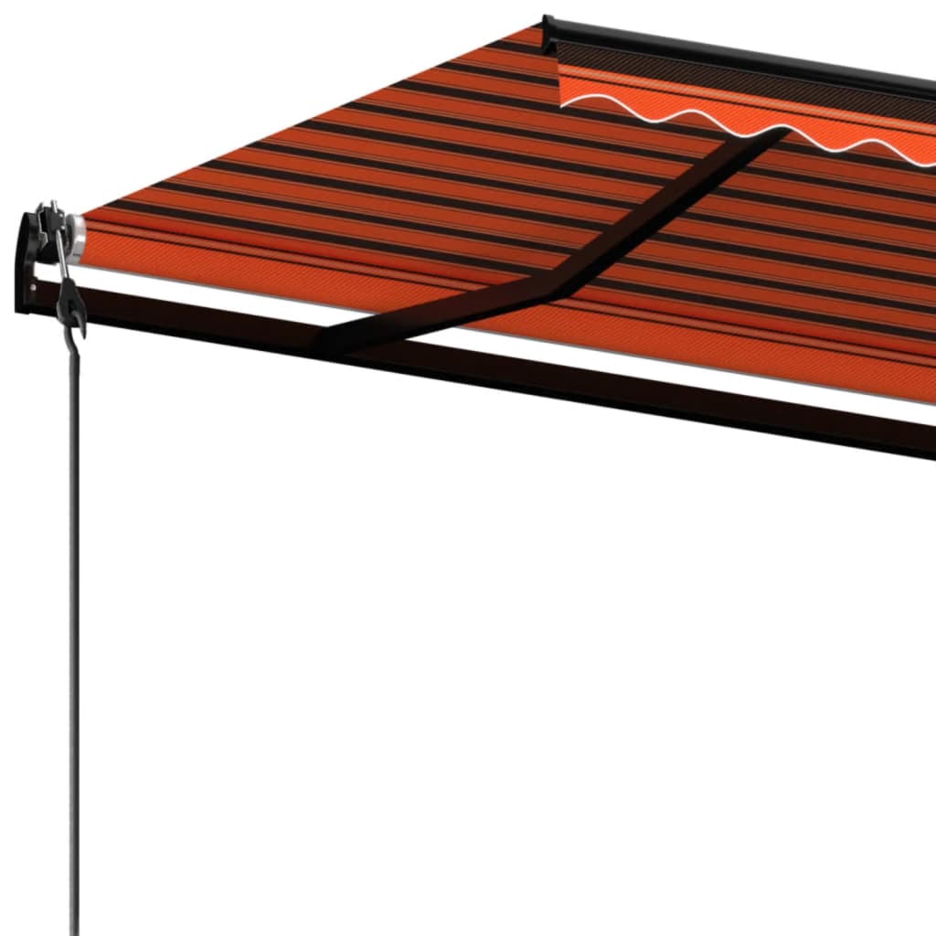 Markise Automatisch Einziehbar 450x300 cm Orange und Braun