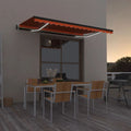 Automatische Markise mit LED & Windsensor 450x300 Orange/Braun