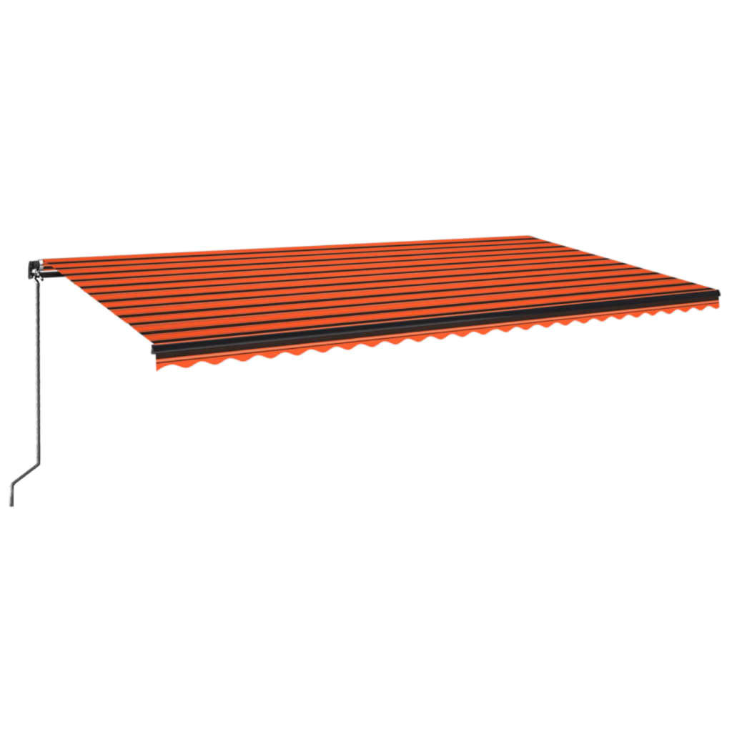 Markise Manuell Einziehbar 600x300 cm Orange & Braun