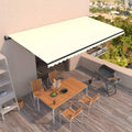 Markise Automatisch Einziehbar 600x300 cm Creme