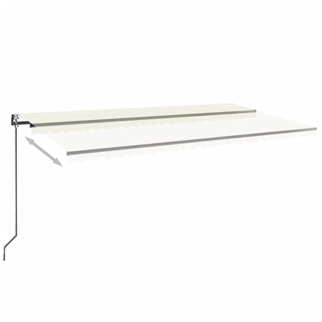 Automatische Markise mit LED & Windsensor 600x300 cm Creme