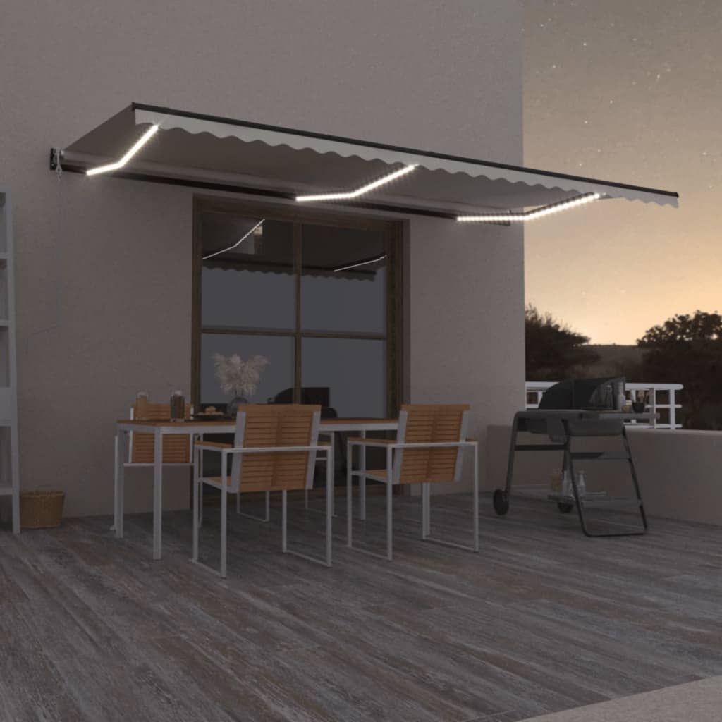 Automatische Markise mit LED & Windsensor 600x300 cm Creme