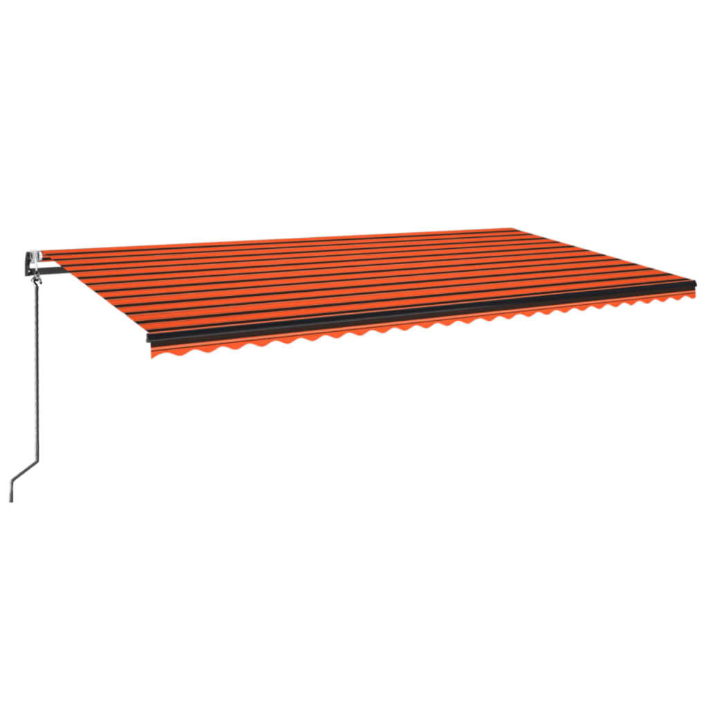 Automatische Markise mit LED & Windsensor 600x300 Orange/Braun