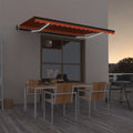 Automatische Markise mit LED & Windsensor 400x350 Orange/Braun