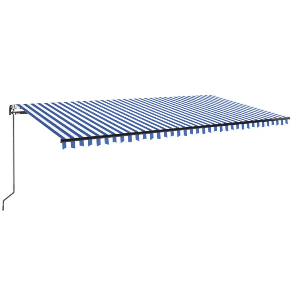 Automatische Markise mit LED & Windsensor 600x350 Blau und Weiß