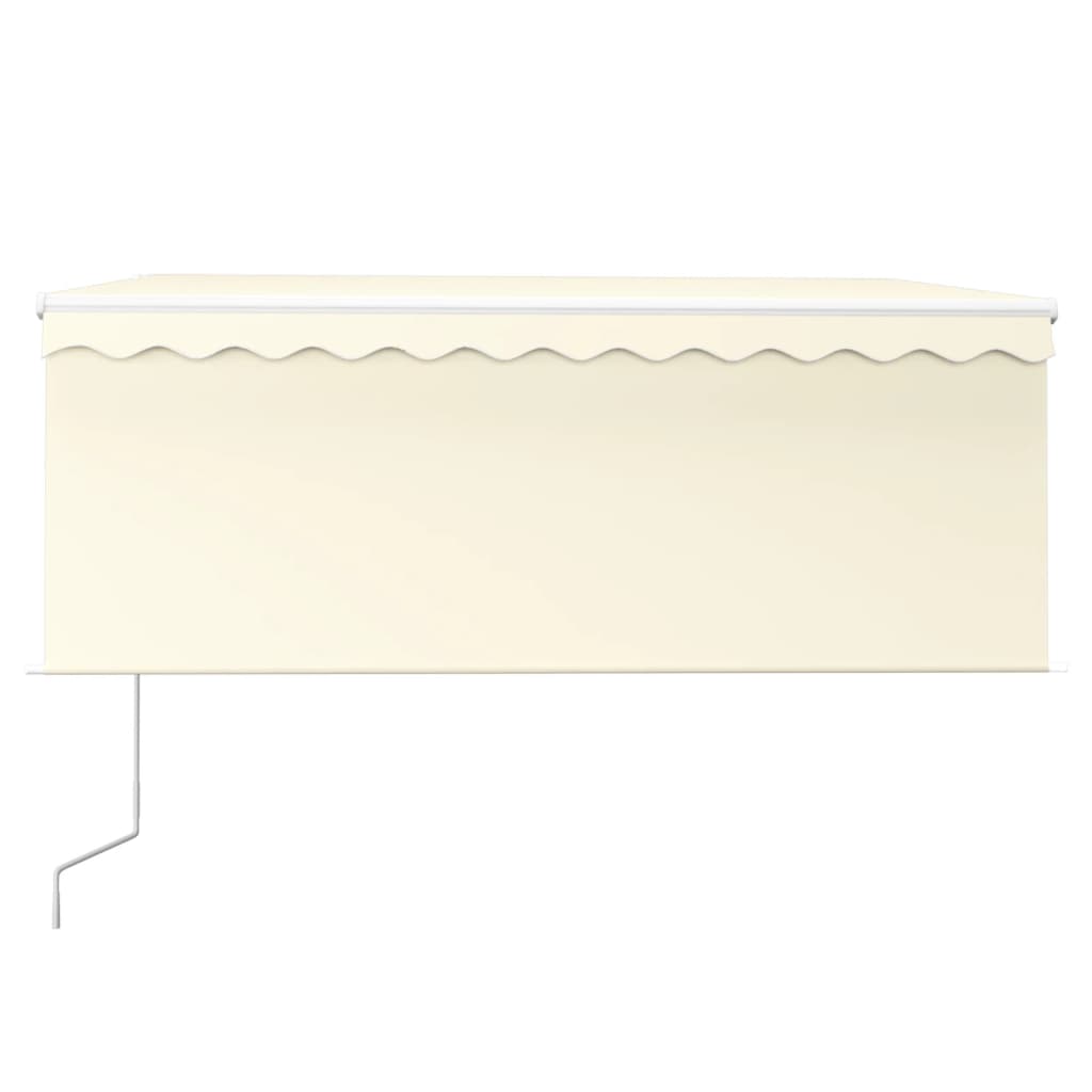 Markise Automatisch Einziehbar mit Volant 3,5x2,5 m Creme