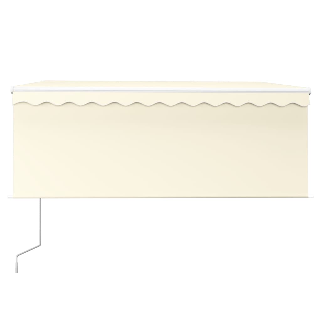 Markise Automatisch mit Rollo LED Windsensor 3,5x2,5m Creme