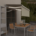 Markise Automatisch mit Rollo LED Windsensor 3,5x2,5m Creme