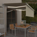 Markise Automatisch mit Rollo LED Windsensor 4x3 m Creme