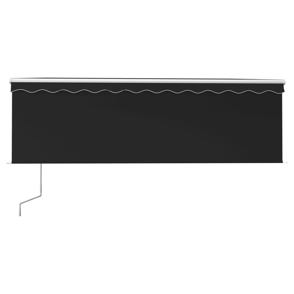 Markise Automatisch mit Rollo LED Windsensor 4x3 m Anthrazit