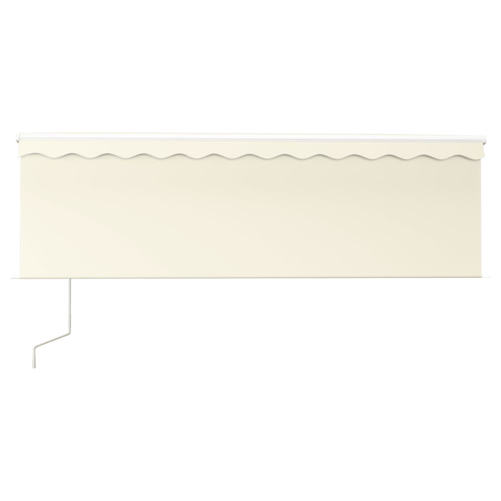 Markise Automatisch mit Rollo LED Windsensor 4,5x3 m Creme