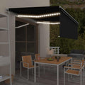 Markise Automatisch mit Rollo LED Windsensor 4,5x3m Anthrazit