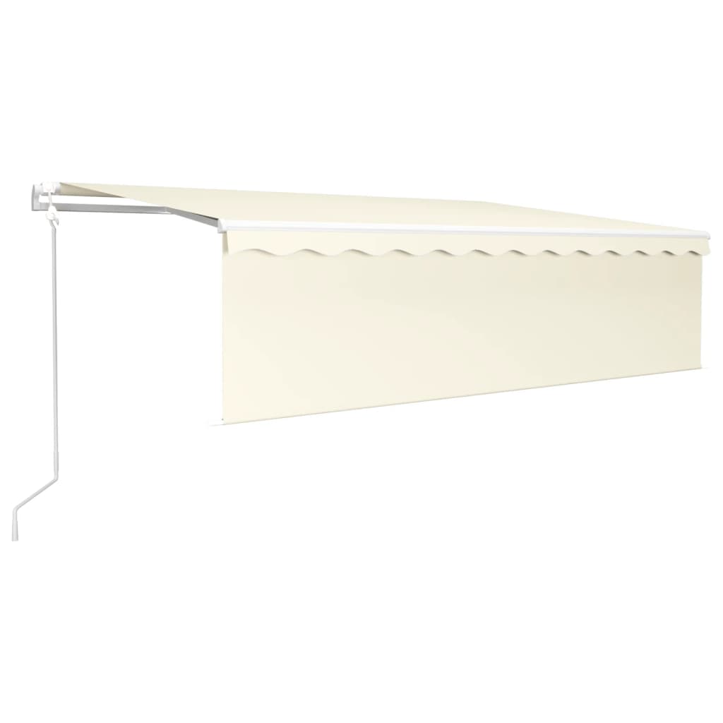 Markise Automatisch mit Rollo LED Windsensor 5x3 m Creme