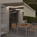 Markise Automatisch mit Rollo LED Windsensor 6x3 m Creme
