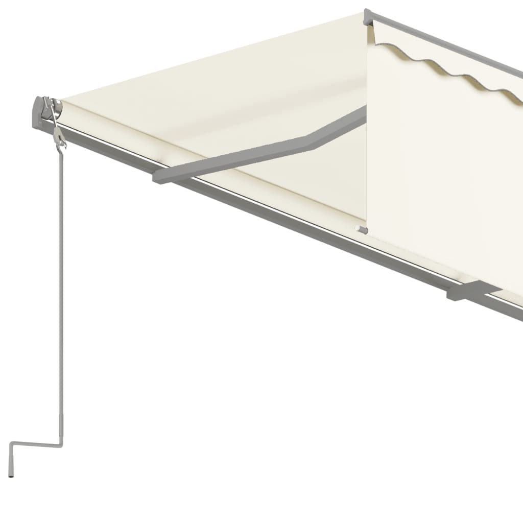 Markise Automatisch Einziehbar mit Volant 3,5x2,5 m Creme