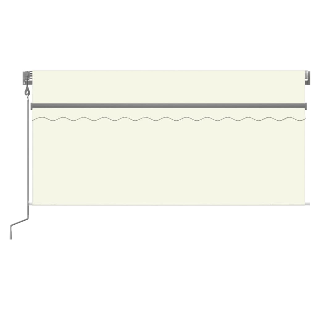 Markise Automatisch mit Rollo LED Windsensor 3,5x2,5m Creme