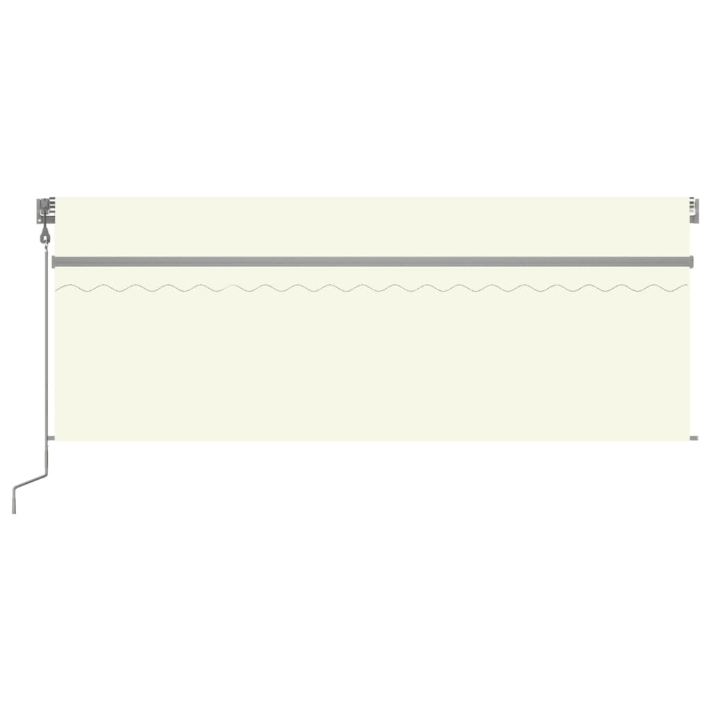 Markise Automatisch mit Rollo LED Windsensor 4,5x3 m Creme