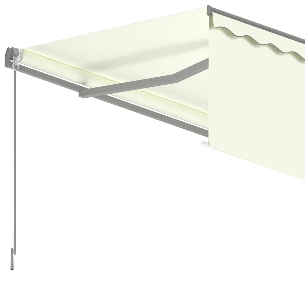 Markise Manuell Einziehbar mit Rollo 6x3 m Creme