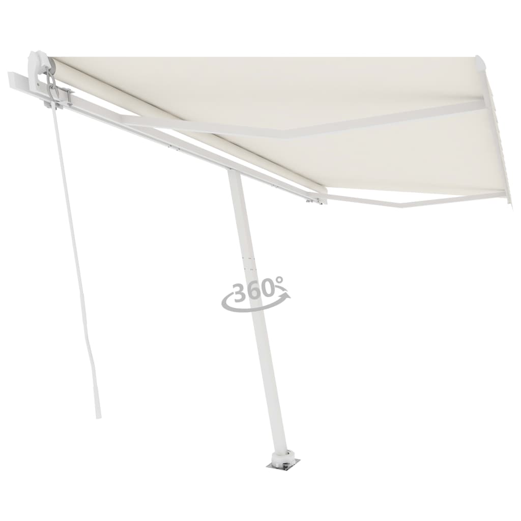 Standmarkise Manuell Einziehbar 450x300 cm Creme