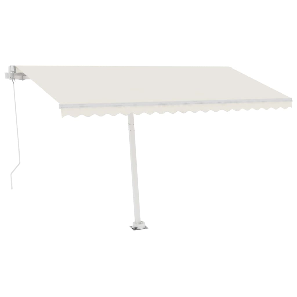Standmarkise Manuell Einziehbar 450x300 cm Creme