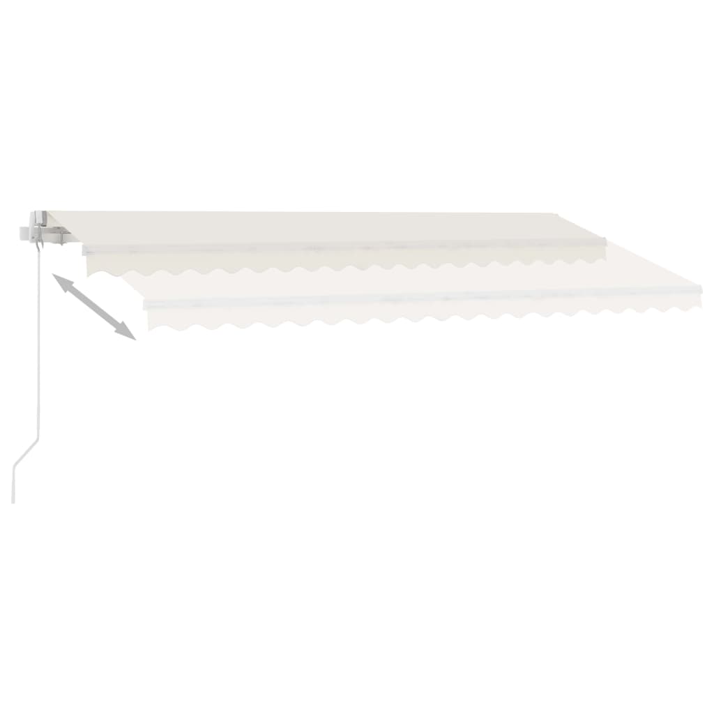 Standmarkise Manuell Einziehbar 450x300 cm Creme