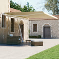 Standmarkise Manuell Einziehbar 450x300 cm Creme