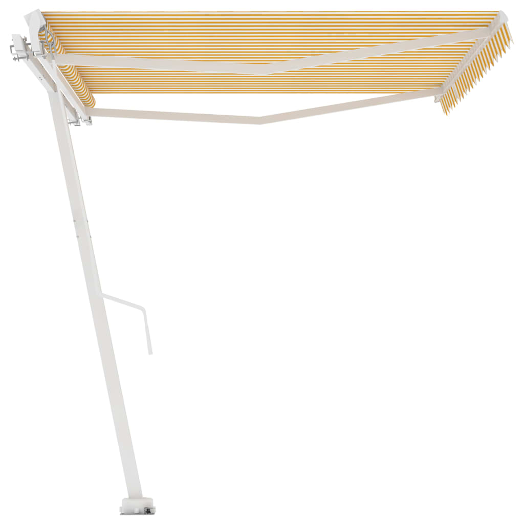 Standmarkise Manuell Einziehbar 450x300 cm Gelb/Weiß