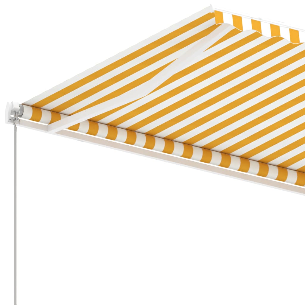 Standmarkise Manuell Einziehbar 450x300 cm Gelb/Weiß