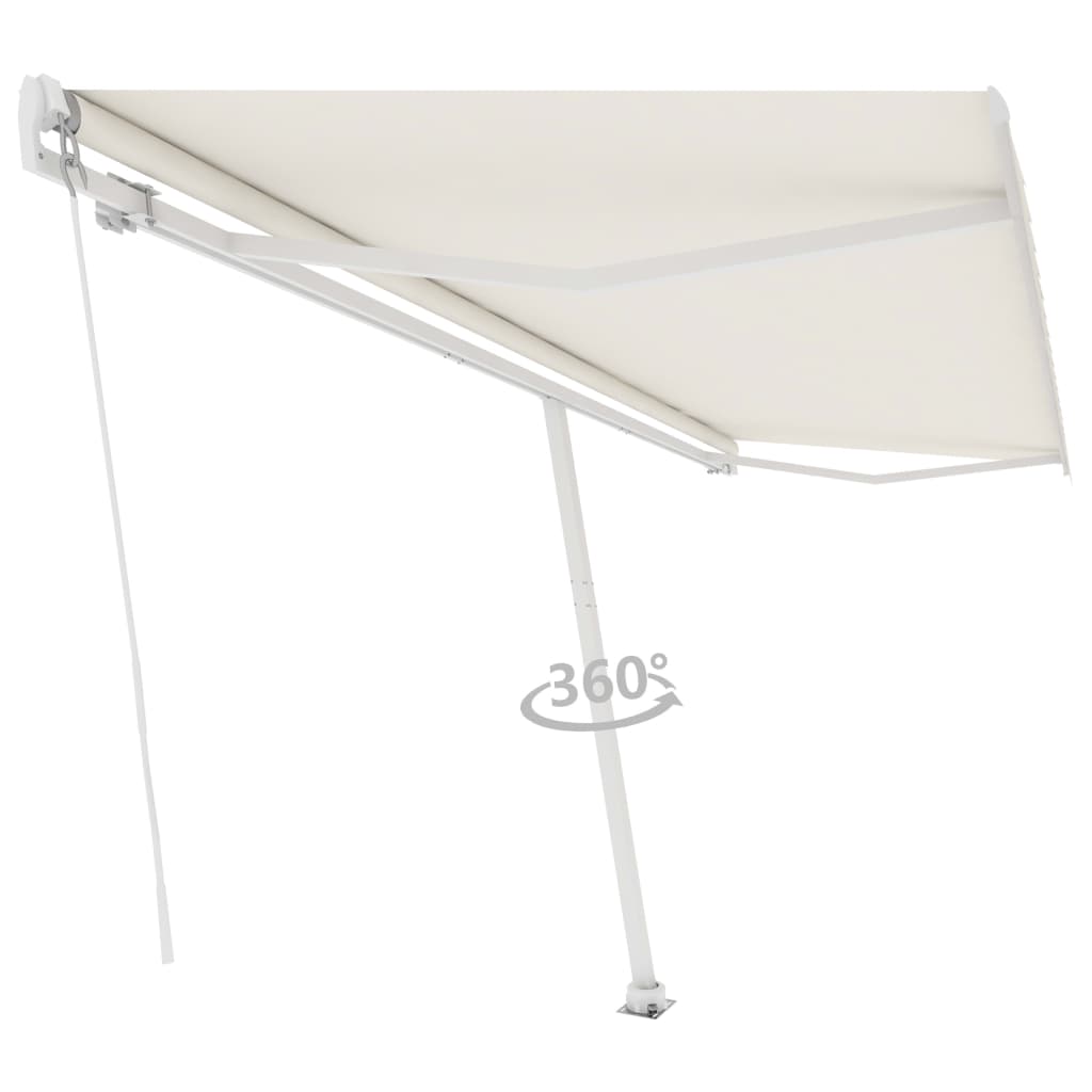 Standmarkise Manuell Einziehbar 500x300 cm Creme
