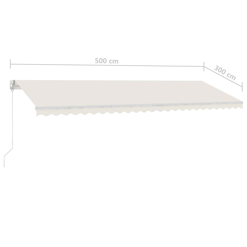 Standmarkise Manuell Einziehbar 500x300 cm Creme