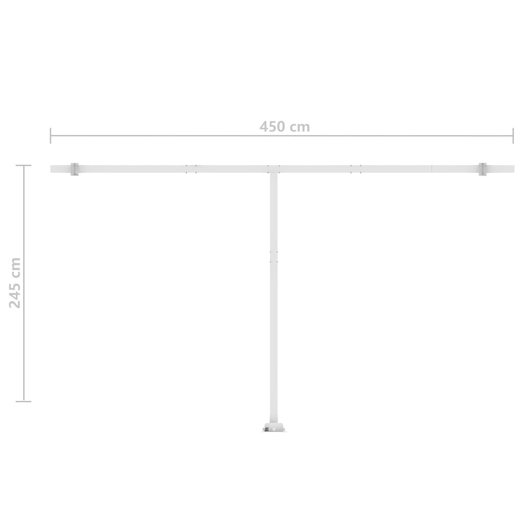 Standmarkise Manuell Einziehbar 500x300 cm Creme