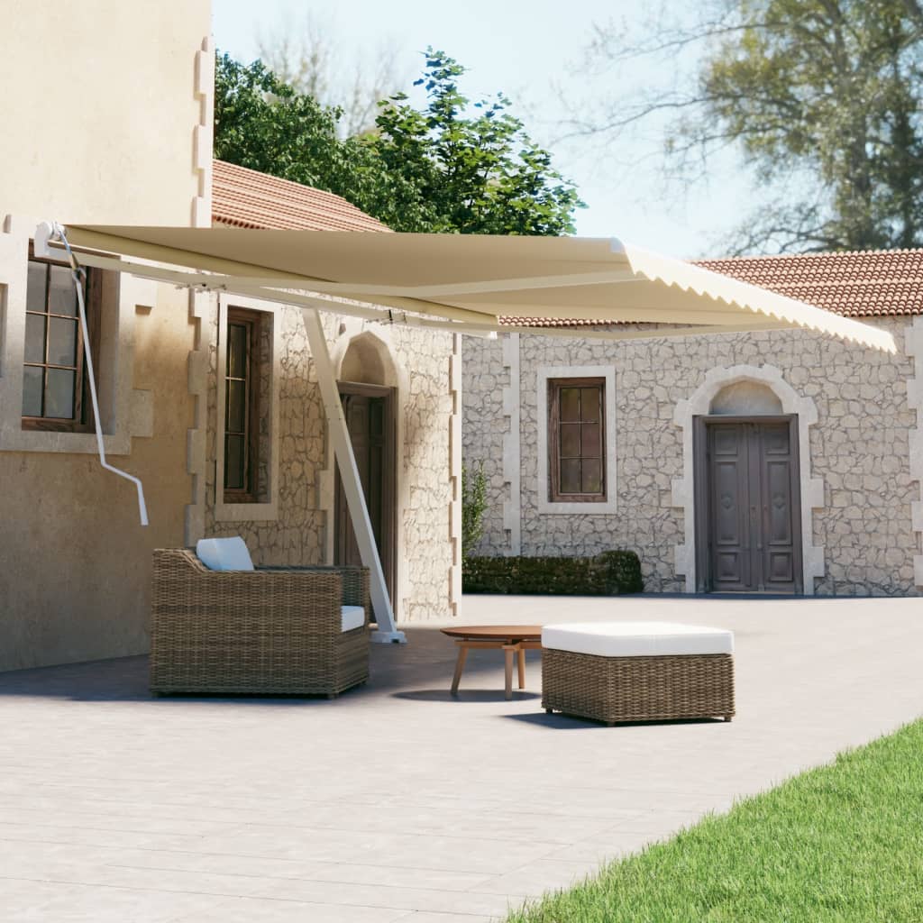 Standmarkise Manuell Einziehbar 500x300 cm Creme