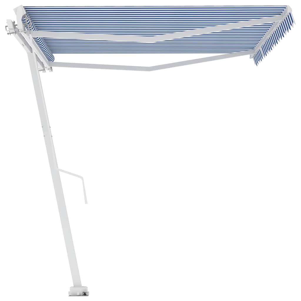 Standmarkise Manuell Einziehbar 400x350 cm Blau/Weiß