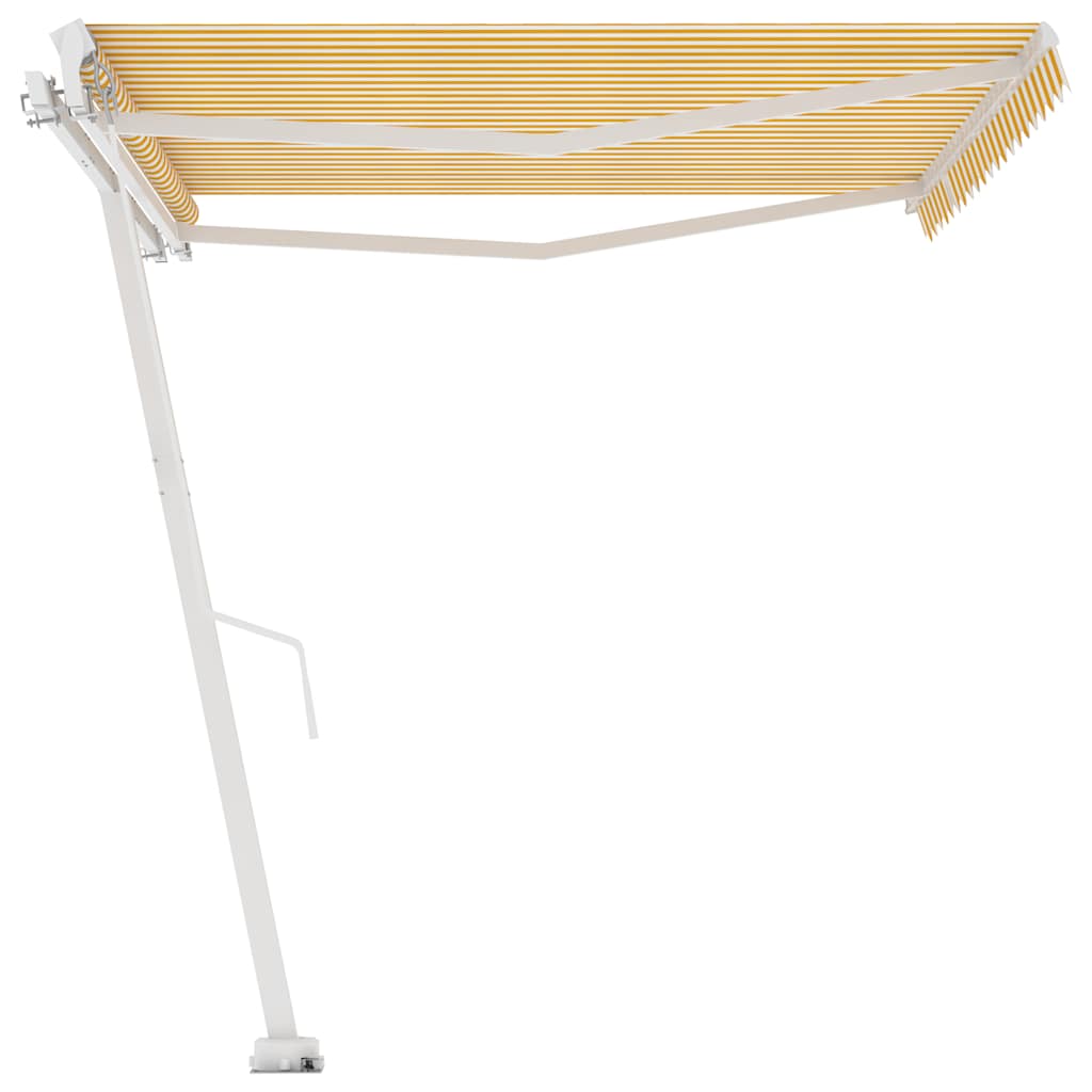 Standmarkise Manuell Einziehbar 400x350 cm Gelb/Weiß