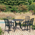 Bistro-Set 5-tlg. aus Aluminiumguss
