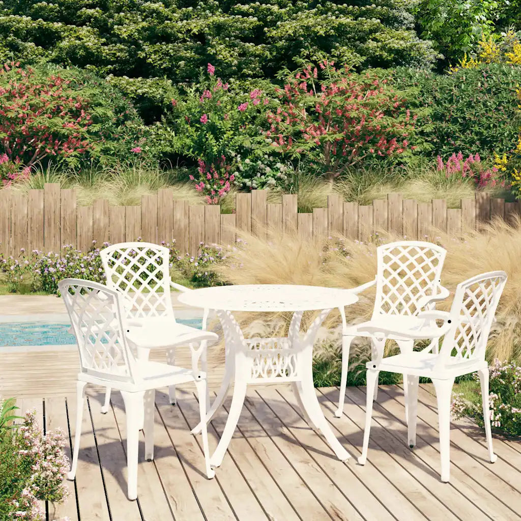 Bistro-Set 5-tlg. aus Aluminiumguss